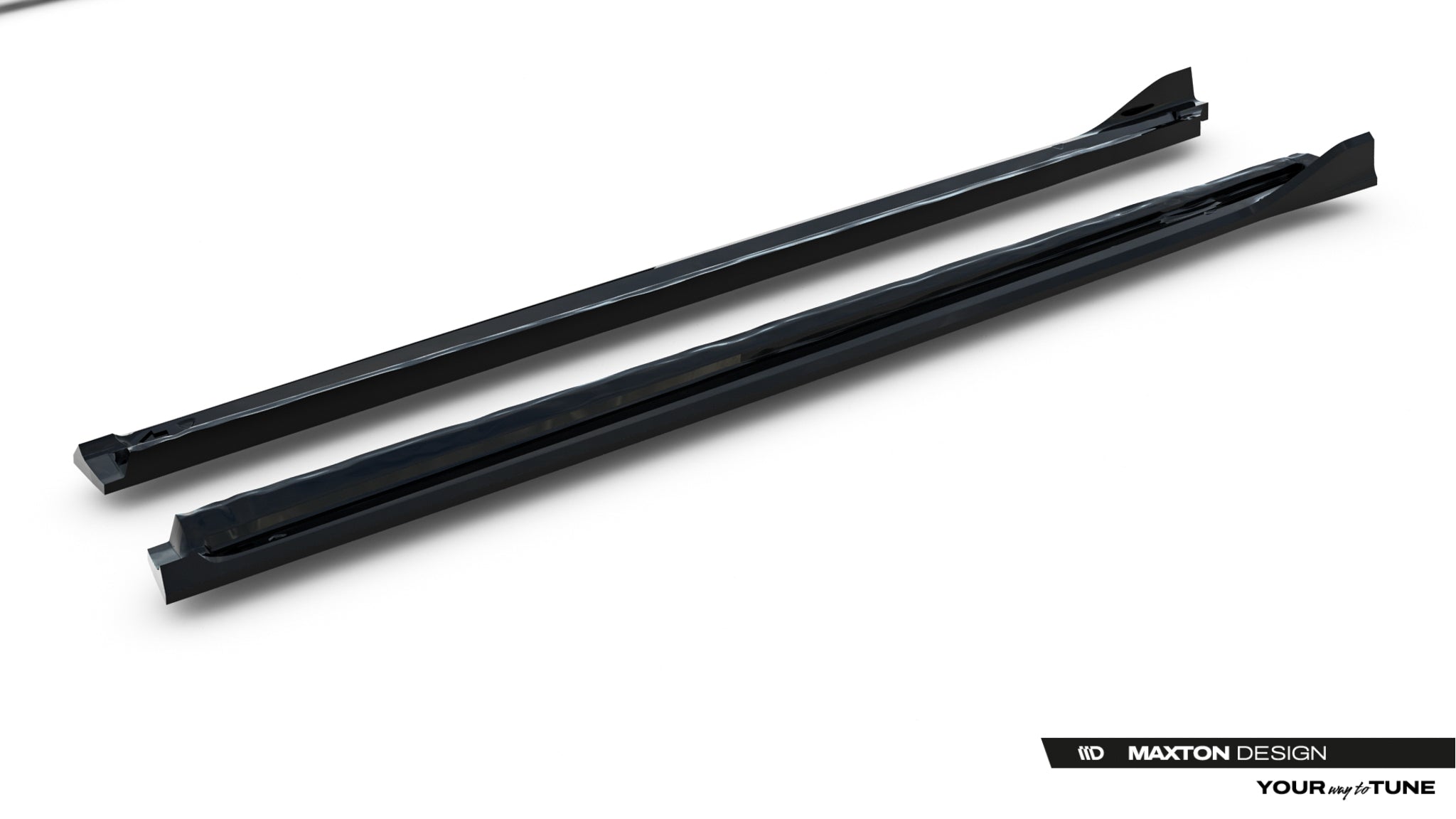 Maxton Design Street+ Seitenschweller Leisten V.2 passend für Skoda Superb Sportline Mk4 schwarz Hochglanz