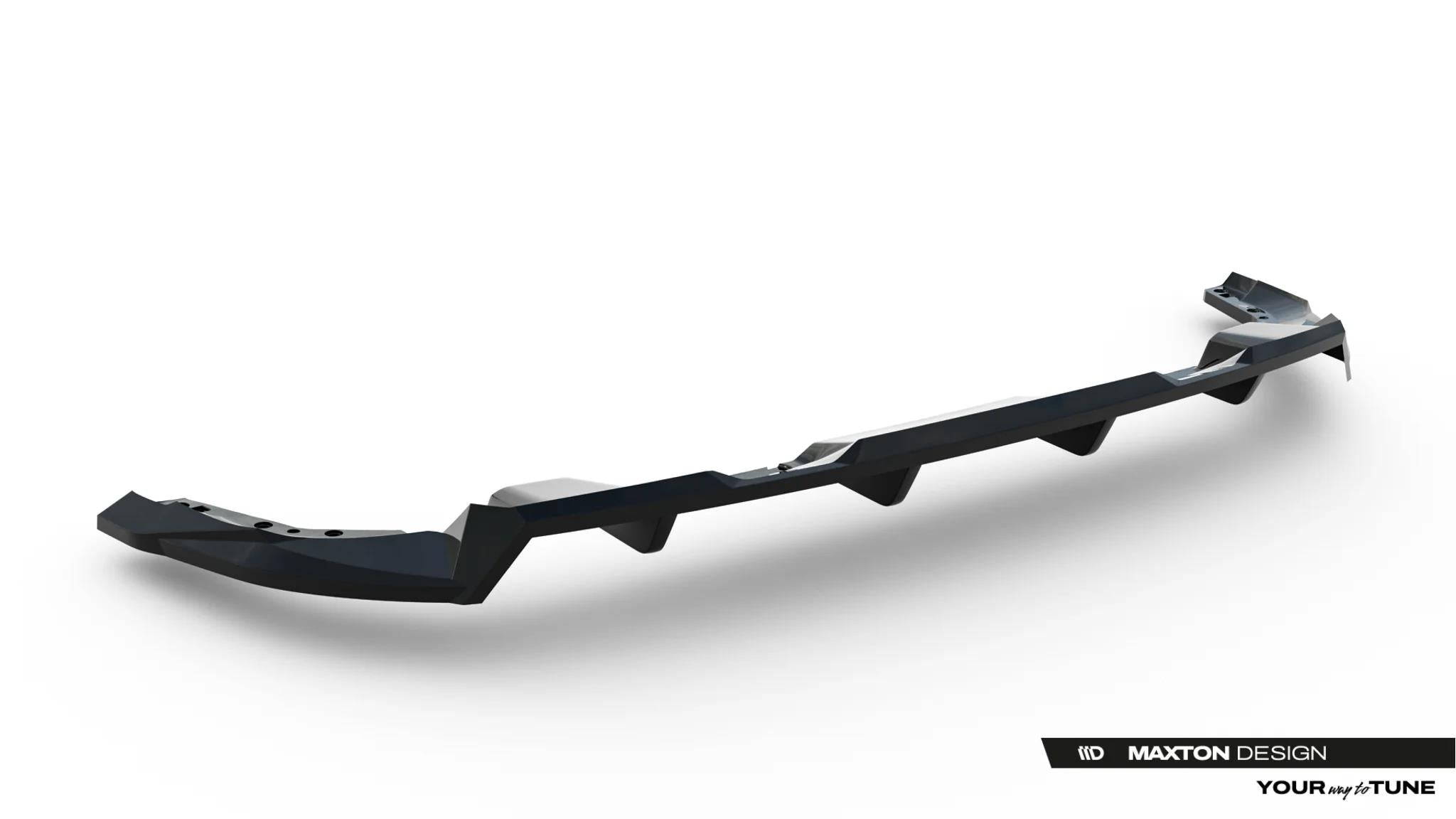 Maxton Design Street+ Mittlerer Diffusor Race Passend für Dacia Duster Mk3 Schwarz Hochglanz