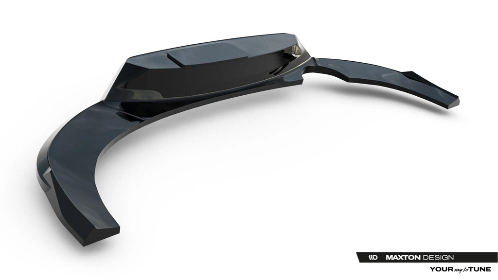 Maxton Design Street+ Mittlerer Diffusor Race Passend für Skoda Scala Mk1 Facelift Schwarz Hochglanz