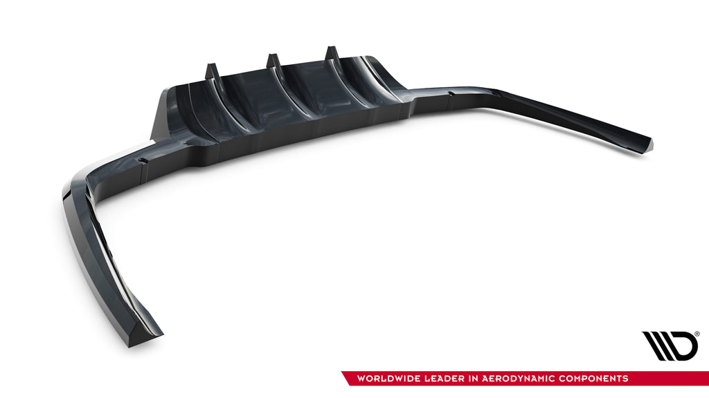 Maxton Design Street+ Mittlerer Diffusor RACE passend für V.3 Land Rover Range Rover Velar R-Dynamic Mk1 schwarz Hochglanz