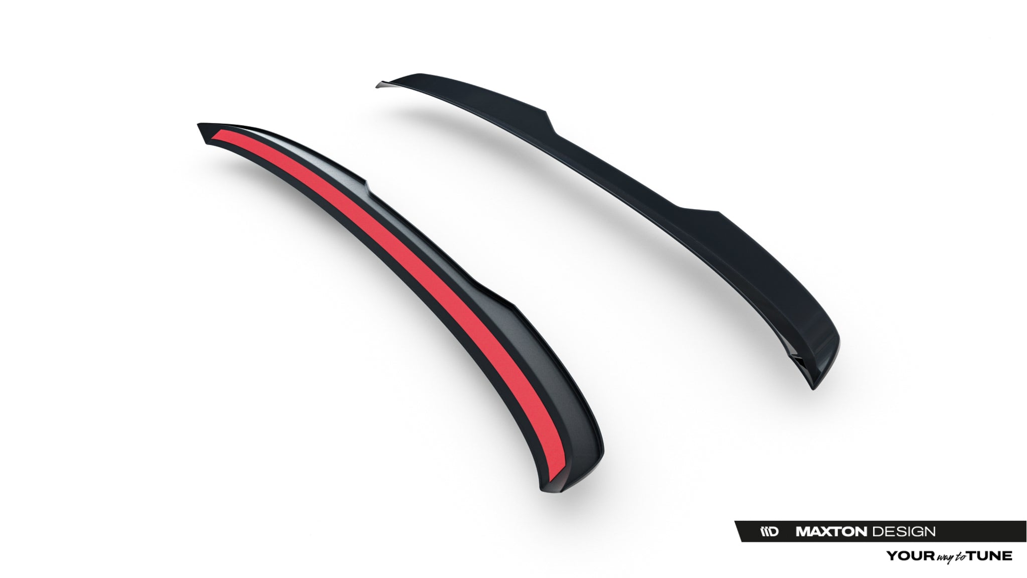 Maxton Design Spoiler CAP passend für VW Golf Variant Mk8 Facelift schwarz Hochglanz