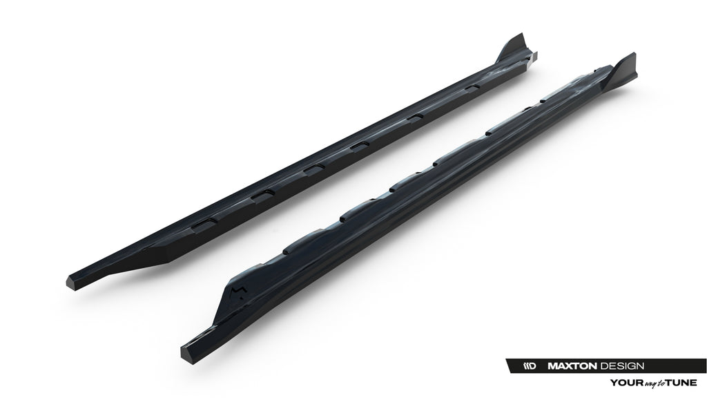 Maxton Design Street+ Seitenschweller Leisten passend für VW Golf Hatchback Mk8 Facelift schwarz Hochglanz