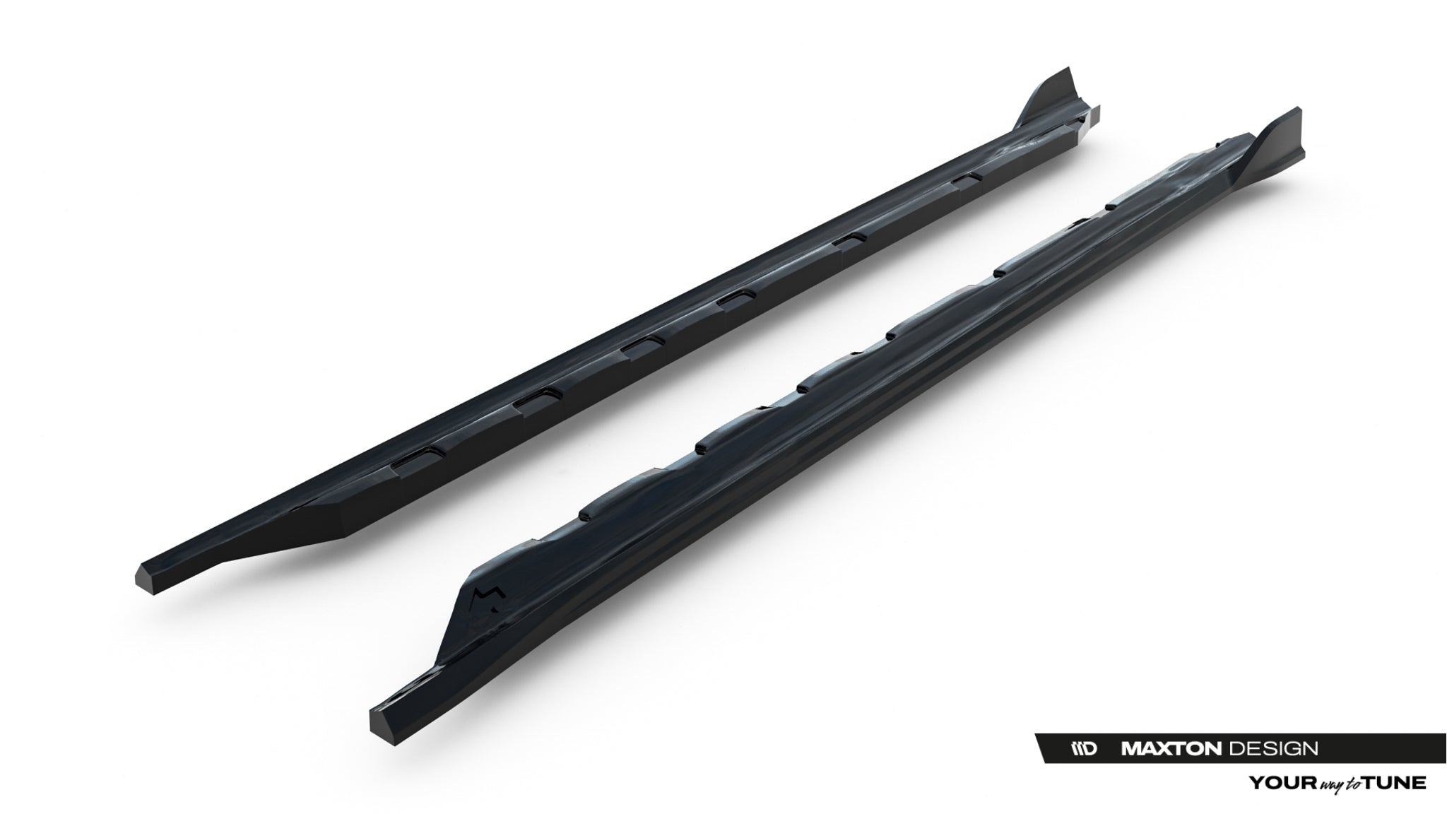 Maxton Design Street+ Seitenschweller Leisten passend für VW Golf Hatchback Mk8 Facelift schwarz Hochglanz