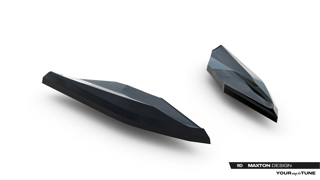 Maxton Design Heck Ansatz Flaps Diffusor passend für BMW X1 M35i U11 schwarz Hochglanz