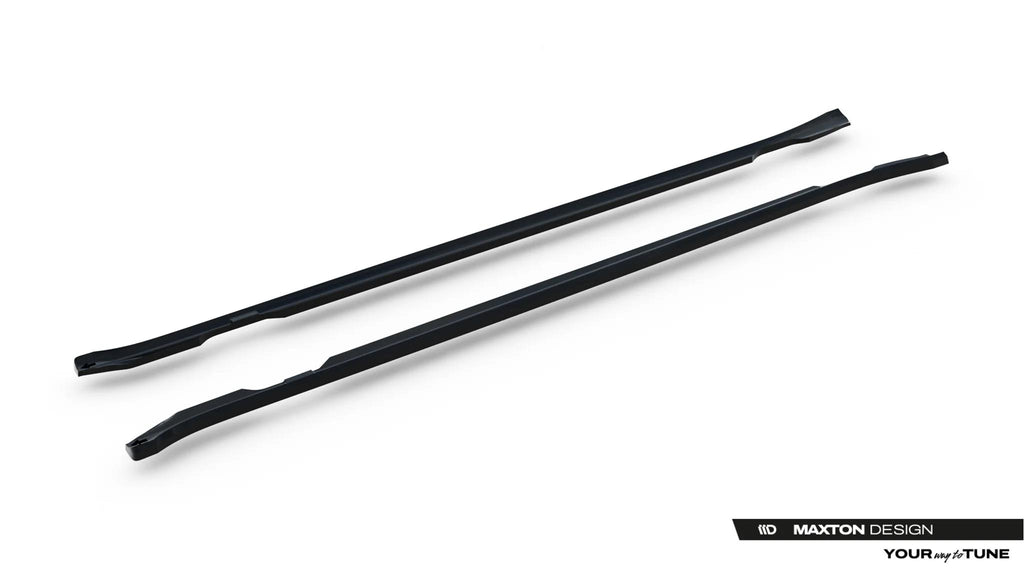 Maxton Design Street+ Seitenschweller Leisten Passend für Porsche Taycan / Taycan 4 / Taycan 4S / Taycan Gts Mk1 Schwarz Hochglanz