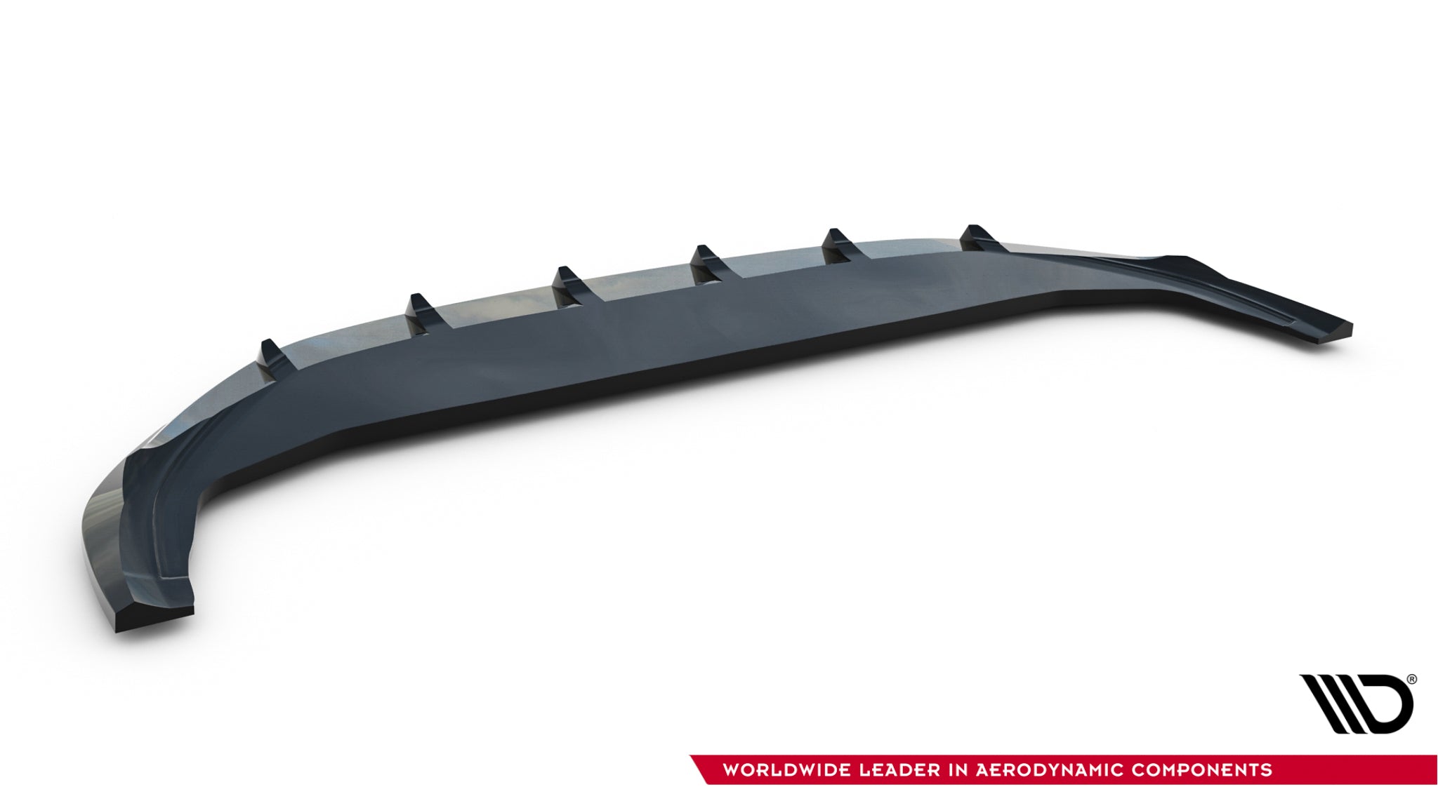 Maxton Design Street+ Spoilerlippe Front Ansatz V.2 passend für VW Tiguan Mk3 schwarz Hochglanz