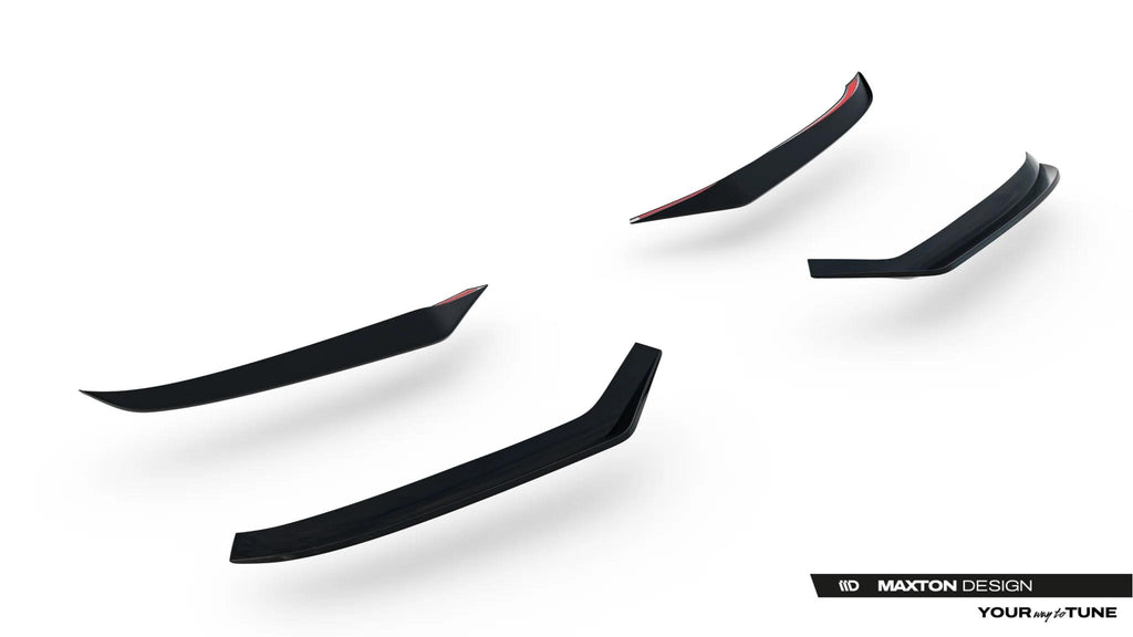 Maxton Design Spoiler CAP passend für VW Transporter T7 / Ford Transit Custom Mk2 schwarz Hochglanz