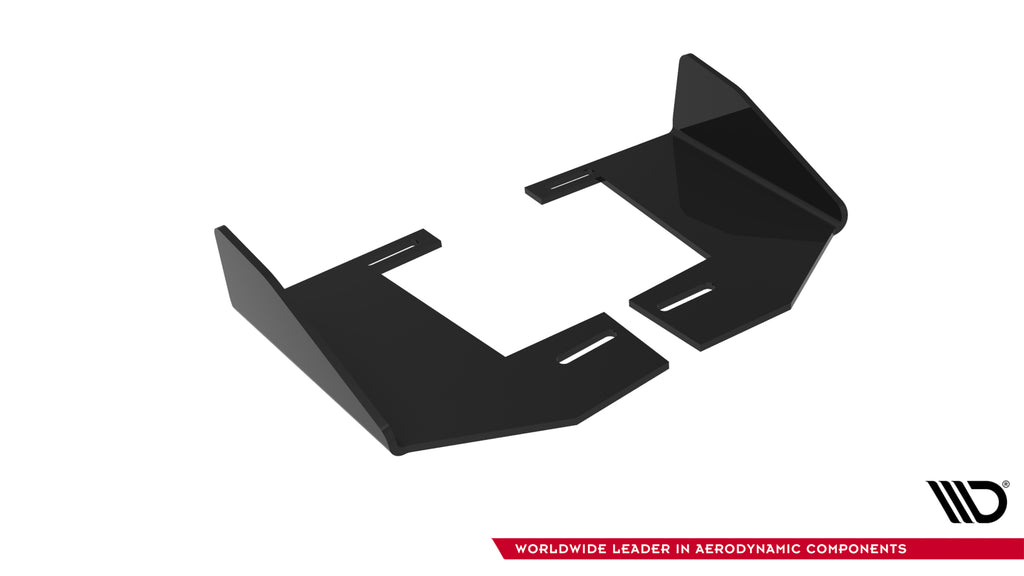Maxton Design Hintere Seiten Flaps V.1 passend für BMW M135i F70 schwarz Hochglanz