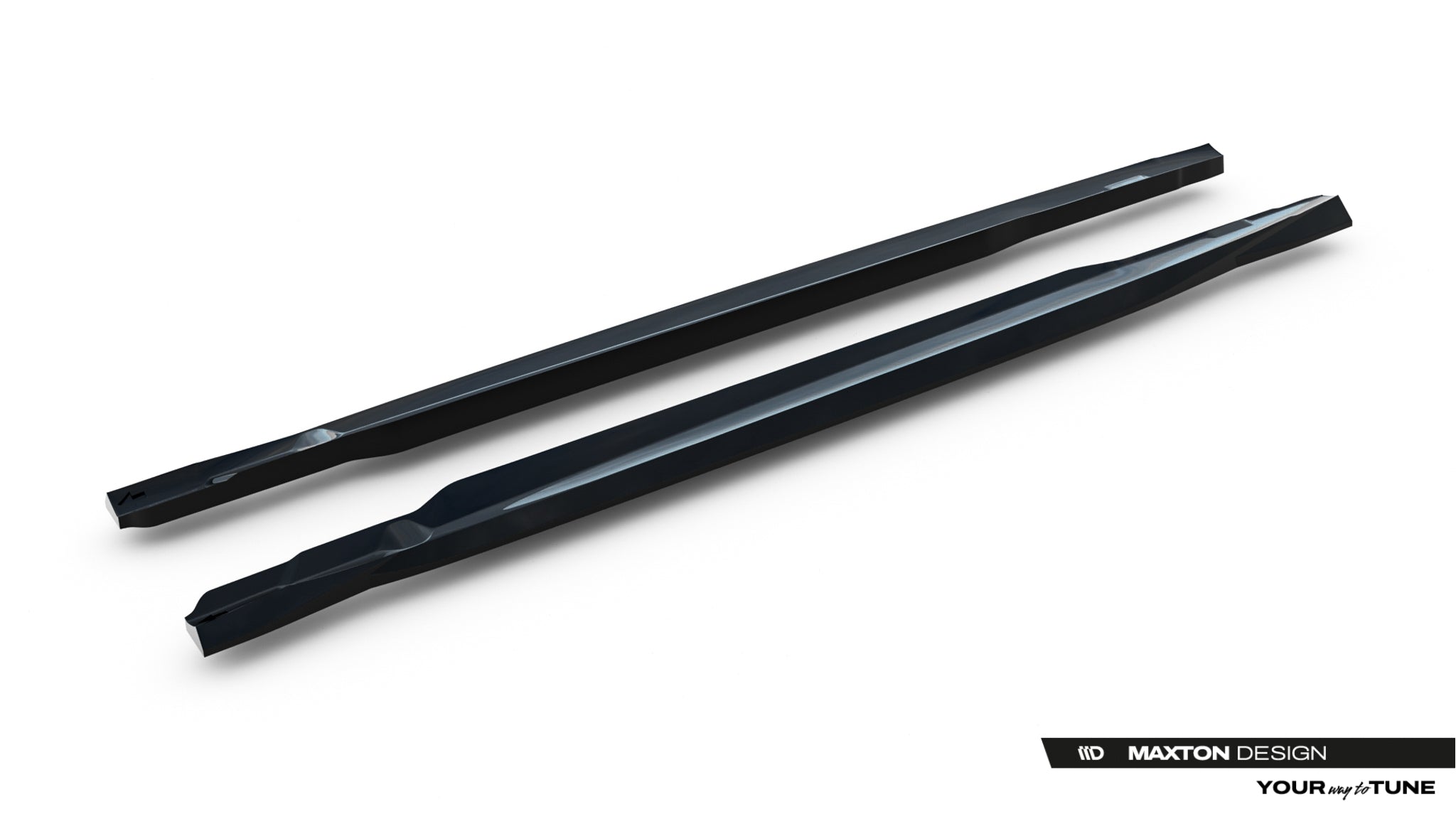 Maxton Design Street+ Seitenschweller Leisten passend für Mercedes-AMG C63 Limousine / Kombi W206 / S206 schwarz Hochglanz