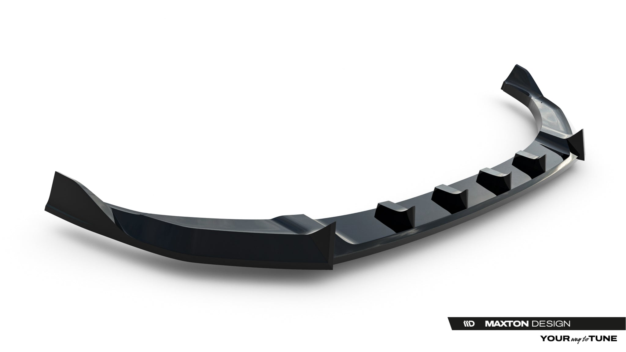 Maxton Design Street+ Spoilerlippe Front Ansatz passend für Hyundai Tucson Mk4 Facelift schwarz Hochglanz