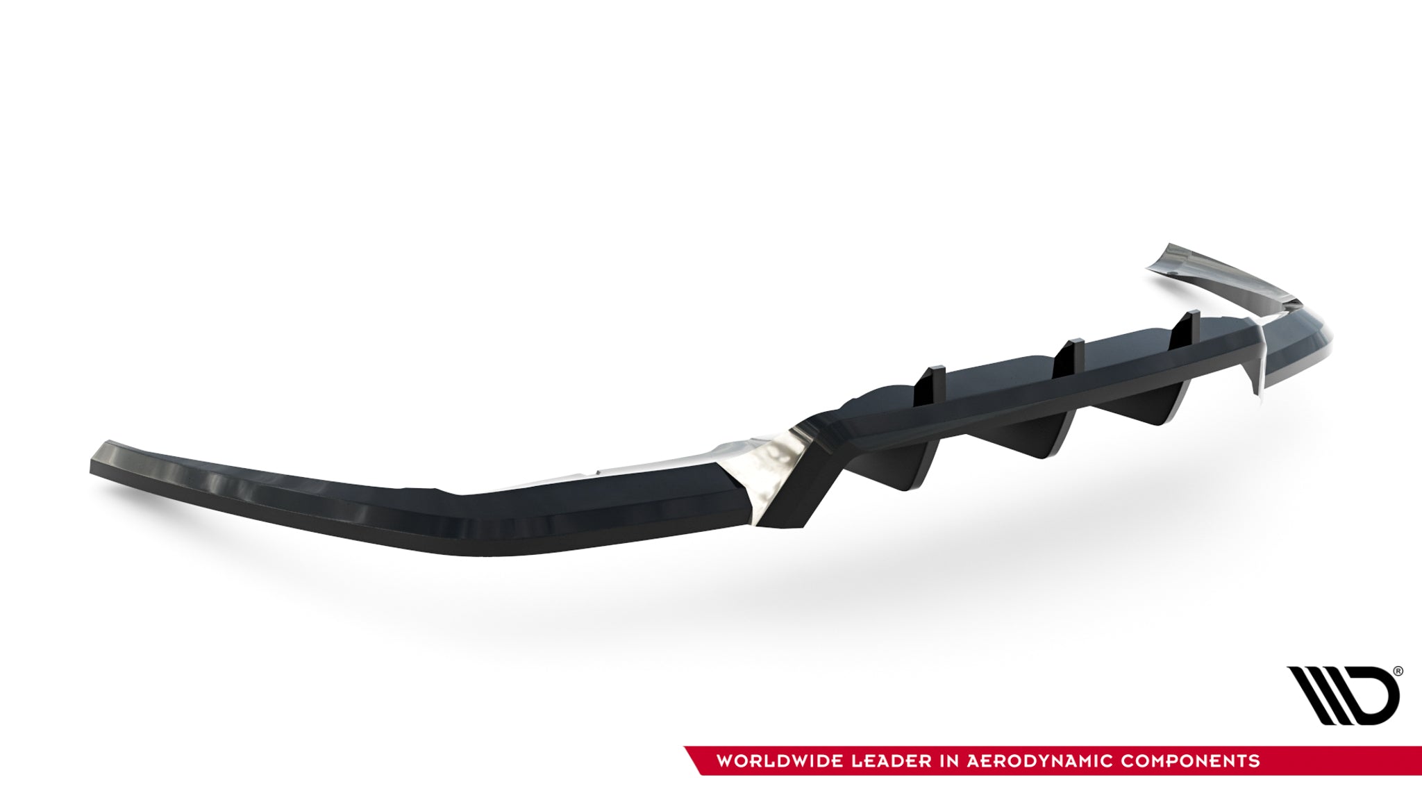 Maxton Design Street+ Mittlerer Diffusor RACE passend für V.3 Land Rover Range Rover Velar R-Dynamic Mk1 schwarz Hochglanz