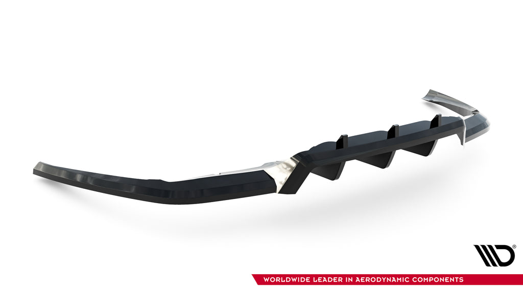 Maxton Design Street+ Mittlerer Diffusor RACE V.2 passend für Land Rover Range Rover Velar R-Dynamic Mk1 schwarz Hochglanz