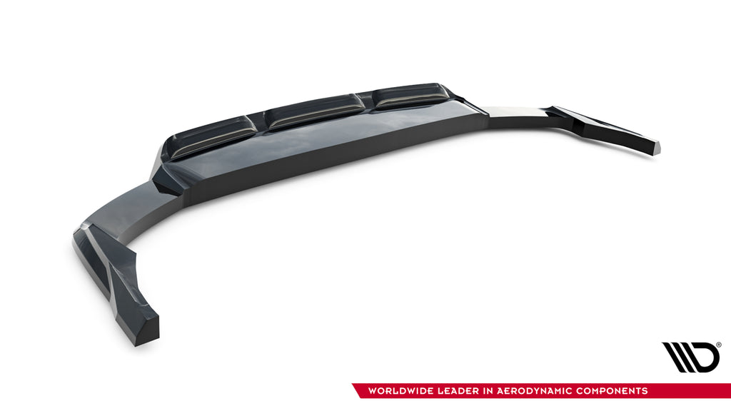 Maxton Design Street+ Mittlerer Diffusor RACE passend für Audi Q8 Mk1 Facelift schwarz Hochglanz