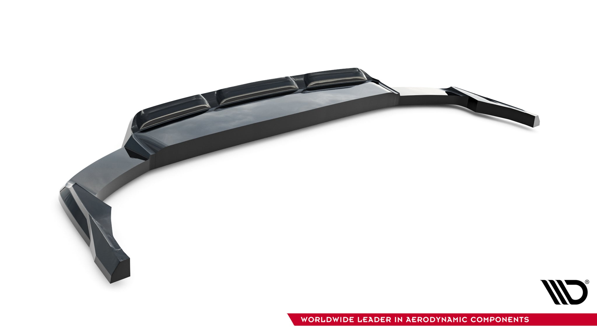 Maxton Design Street+ Mittlerer Diffusor RACE passend für Audi Q8 Mk1 Facelift schwarz Hochglanz
