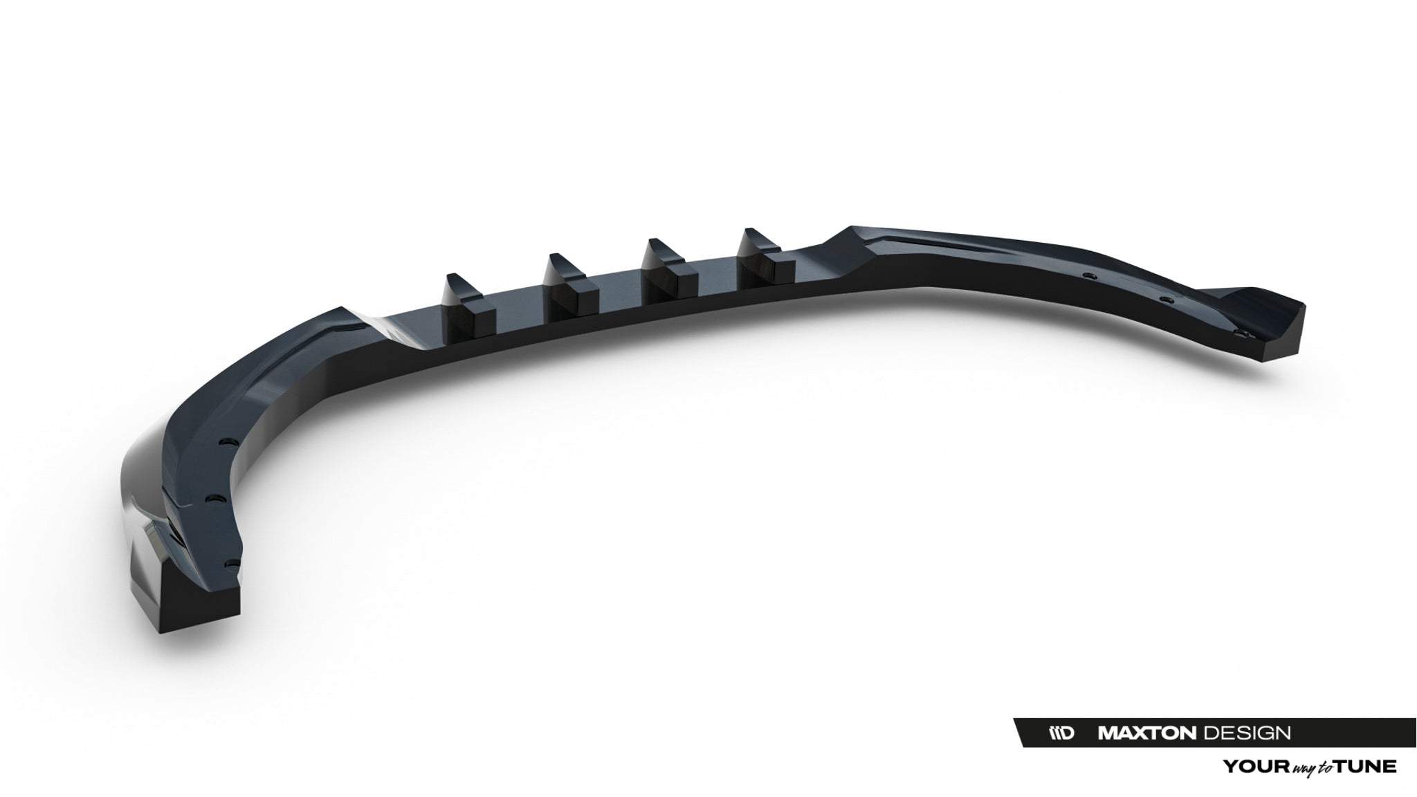 Maxton Design Street+ Spoilerlippe Front Ansatz V.1 passend für MG 3 Mk1 schwarz Hochglanz