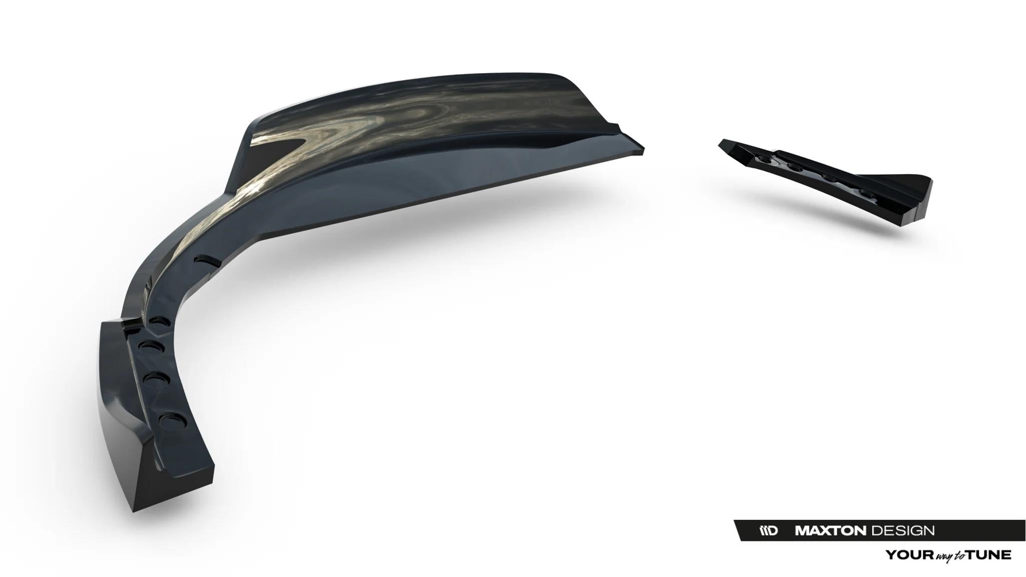 Maxton Design Street+ Mittlerer Diffusor Race V.2 Passend für Bmw Z4 M-Paket E89 Facelift Schwarz Hochglanz