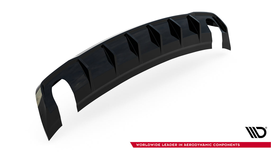 Maxton Design Diffusor Heck Ansatz passend für Audi A3 Limousine 8V (Einzelauspuff li. re.)