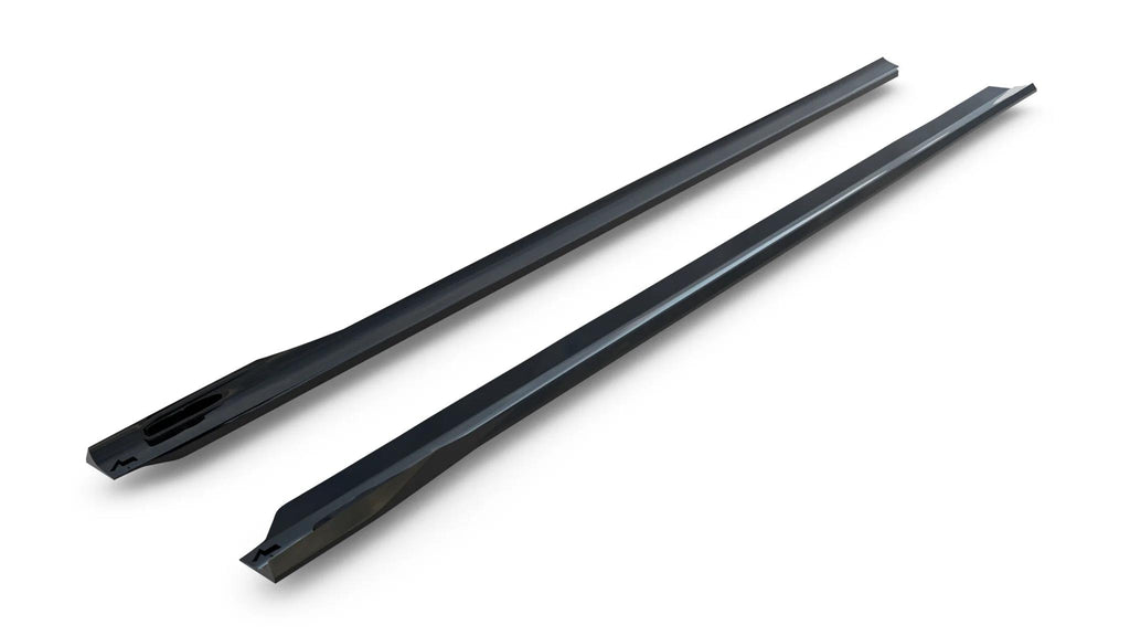 Maxton Design Street+ Seitenschweller Leisten V.2 für BMW i7 e-Drive50 M-Paket / i7 x-Drive60 M-Paket / i7 M70 xDrive M-Paket G70 [2022-2026] | Schwarz Hochglanz | ABS-Kunststoff | mit TTG (eintragungsfrei)