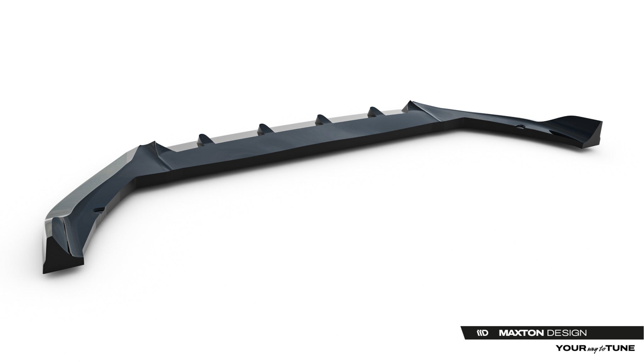 Maxton Design Street+ Spoilerlippe Front Ansatz passend für Volvo XC90 R-Design Mk2 schwarz Hochglanz