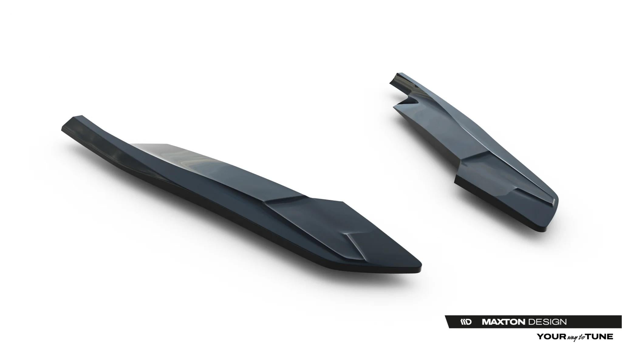 Maxton Design Heck Ansatz Flaps Diffusor V.2 Passend für Audi S5 Coupe F5 Schwarz Hochglanz