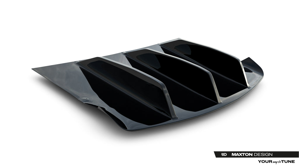 Maxton Design Diffusor Heck Ansatz passend für Tesla Model S Mk1 schwarz Hochglanz