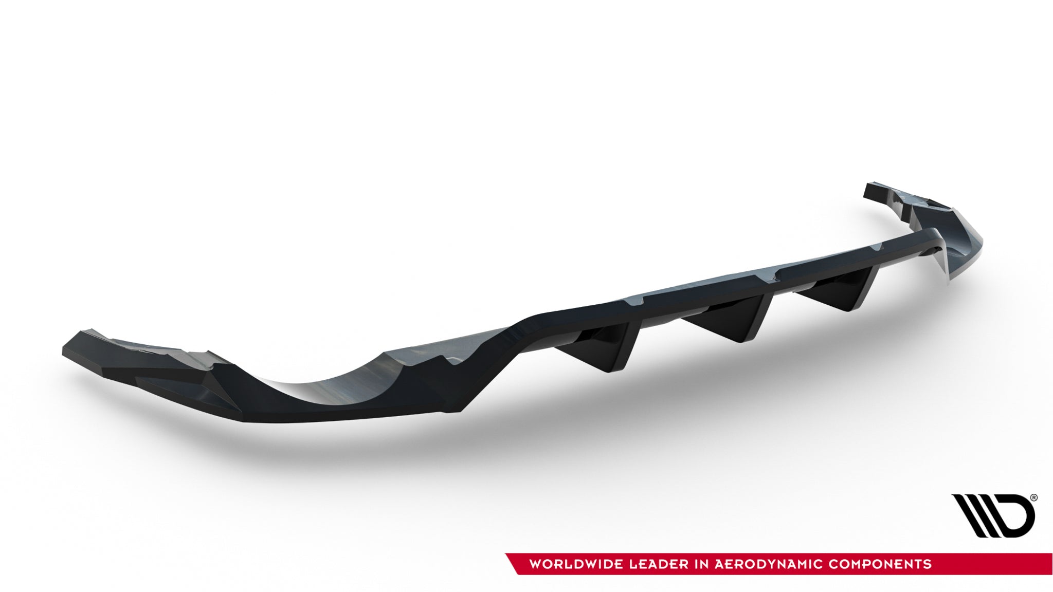 Maxton Design Street+ Mittlerer Diffusor RACE passend für Audi RSQ8 Mk1 Facelift schwarz Hochglanz
