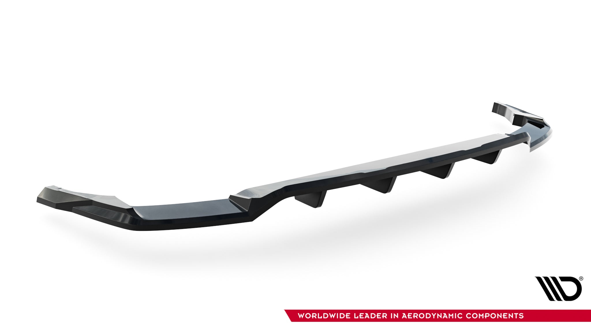 Maxton Design Street+ Mittlerer Diffusor RACE passend für Audi Q8 Mk1 Facelift schwarz Hochglanz
