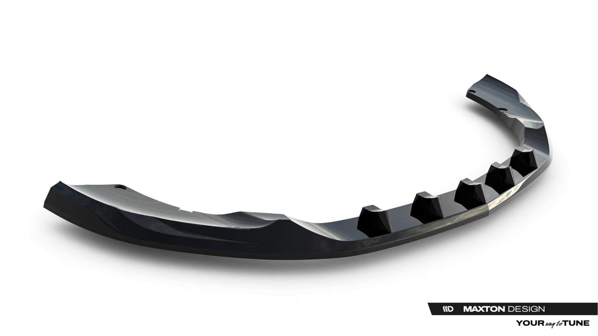 Maxton Design Street+ Spoilerlippe Front Ansatz V.2 passend für Mercedes-AMG GLA 35 H247 Facelift schwarz Hochglanz