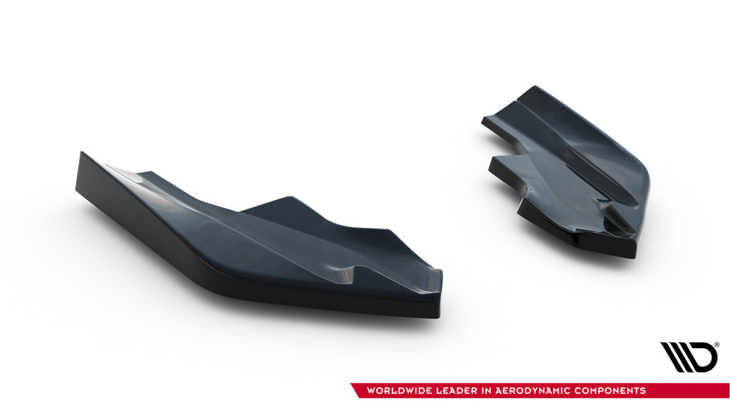 Maxton Design Heck Ansatz Flaps Diffusor V.6 passend für VW Golf R Hatchback Mk8 Facelift schwarz Hochglanz