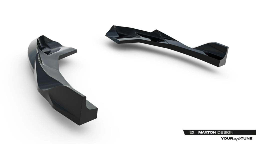 Maxton Design Heck Ansatz Flaps Diffusor V.2 passend für Audi RS3 Limousine 8Y Facelift schwarz Hochglanz