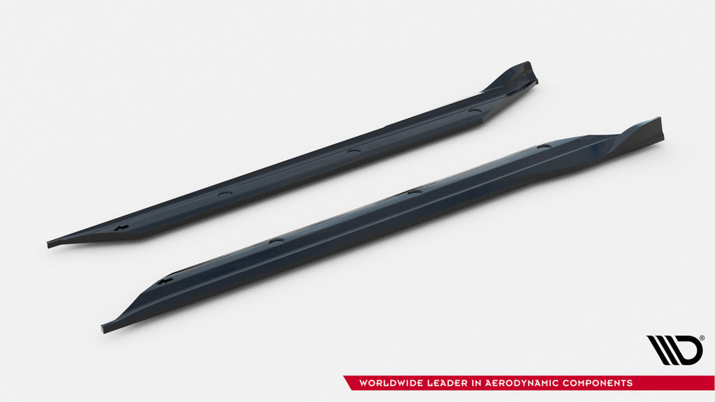 Maxton Design Street+ Seitenschweller Leisten V.2 passend für Porsche 718 Cayman GTS 982c schwarz Hochglanz