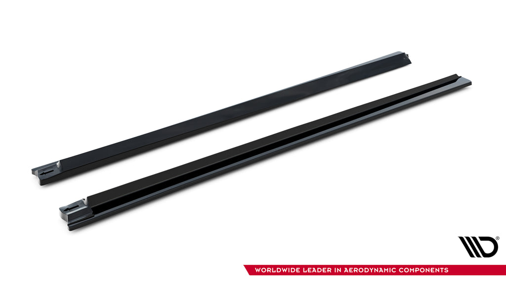 Maxton Design Street+ Seitenschweller Leisten passend für V.1 passend für Audi Q8 S-line / SQ8 Mk1 Facelift schwarz Hochglanz
