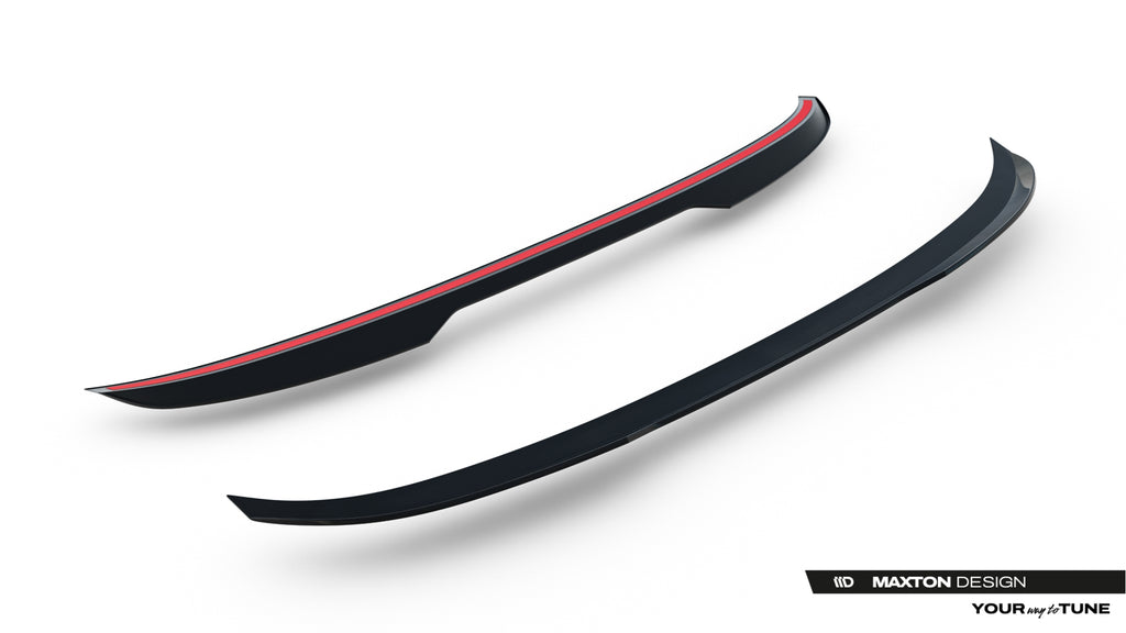 Maxton Design Spoiler CAP passend für BMW 3er Sportline Limousine F30 schwarz Hochglanz