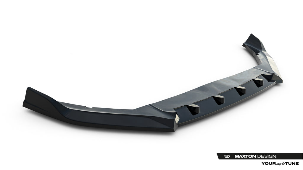 Maxton Design Street+ Spoilerlippe Front Ansatz passend für Volvo XC90 R-Design Mk2 schwarz Hochglanz