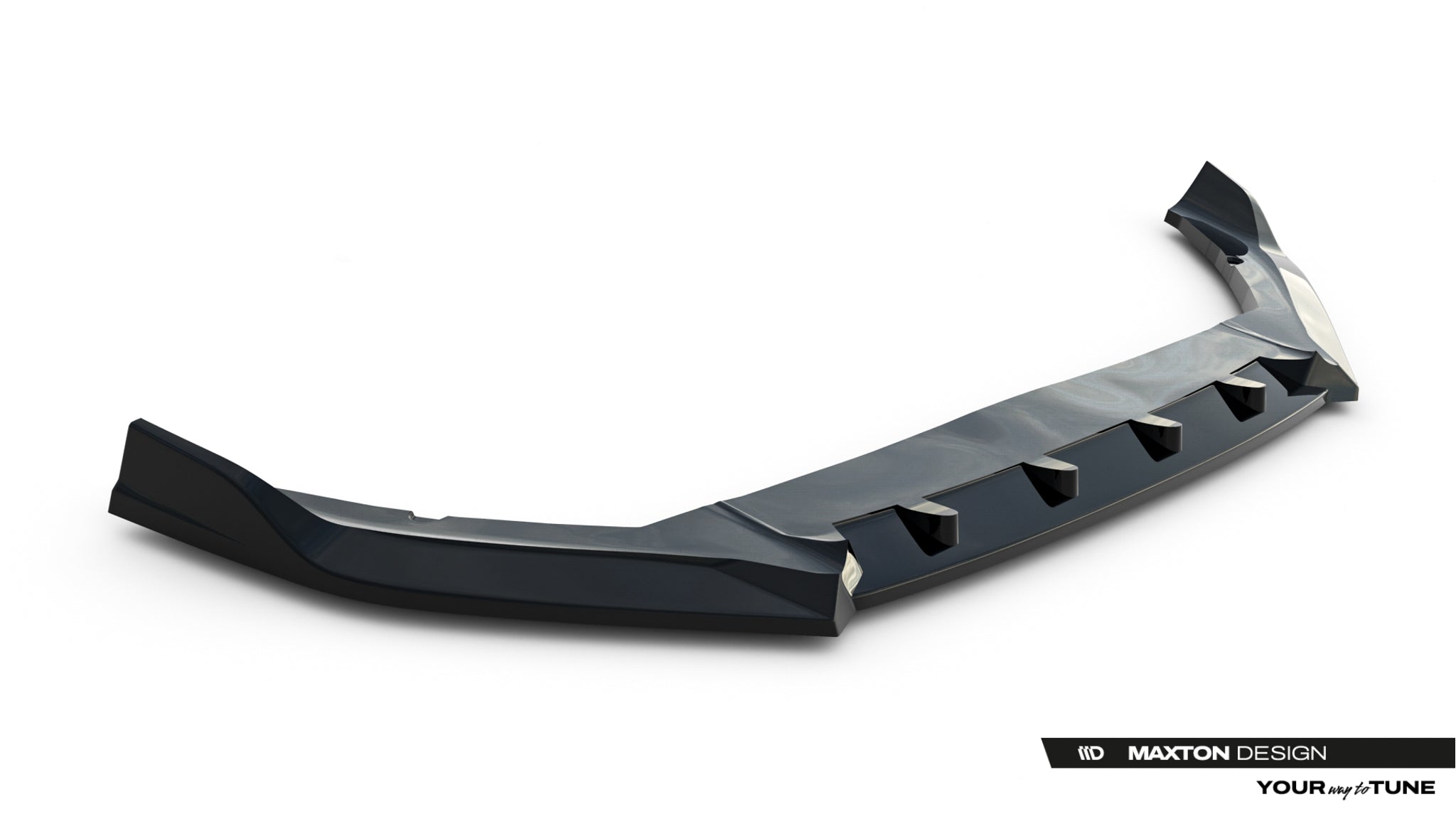 Maxton Design Street+ Spoilerlippe Front Ansatz passend für Volvo XC90 R-Design Mk2 schwarz Hochglanz
