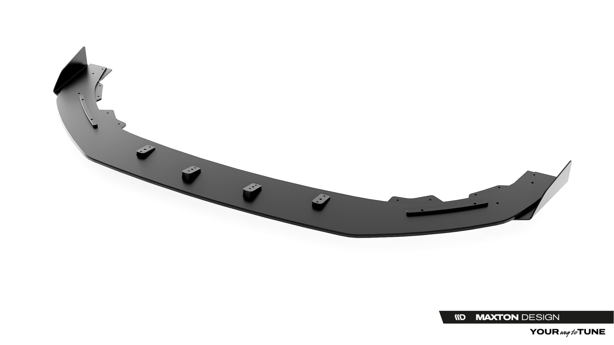 Maxton Design Street Pro Street+ Spoilerlippe Front Ansatz + Flaps passend für Cupra Leon ST / Hatchback Mk1 Facelift schwarz Hochglanz