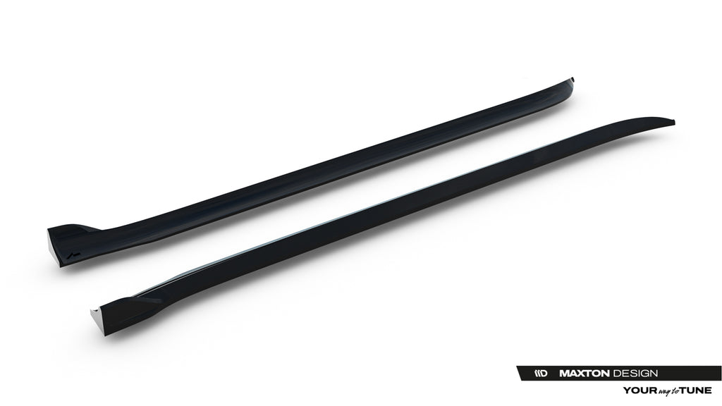 Maxton Design Street+ Seitenschweller Leisten passend für Tesla Model Y Premium Mk1 Facelift schwarz Hochglanz