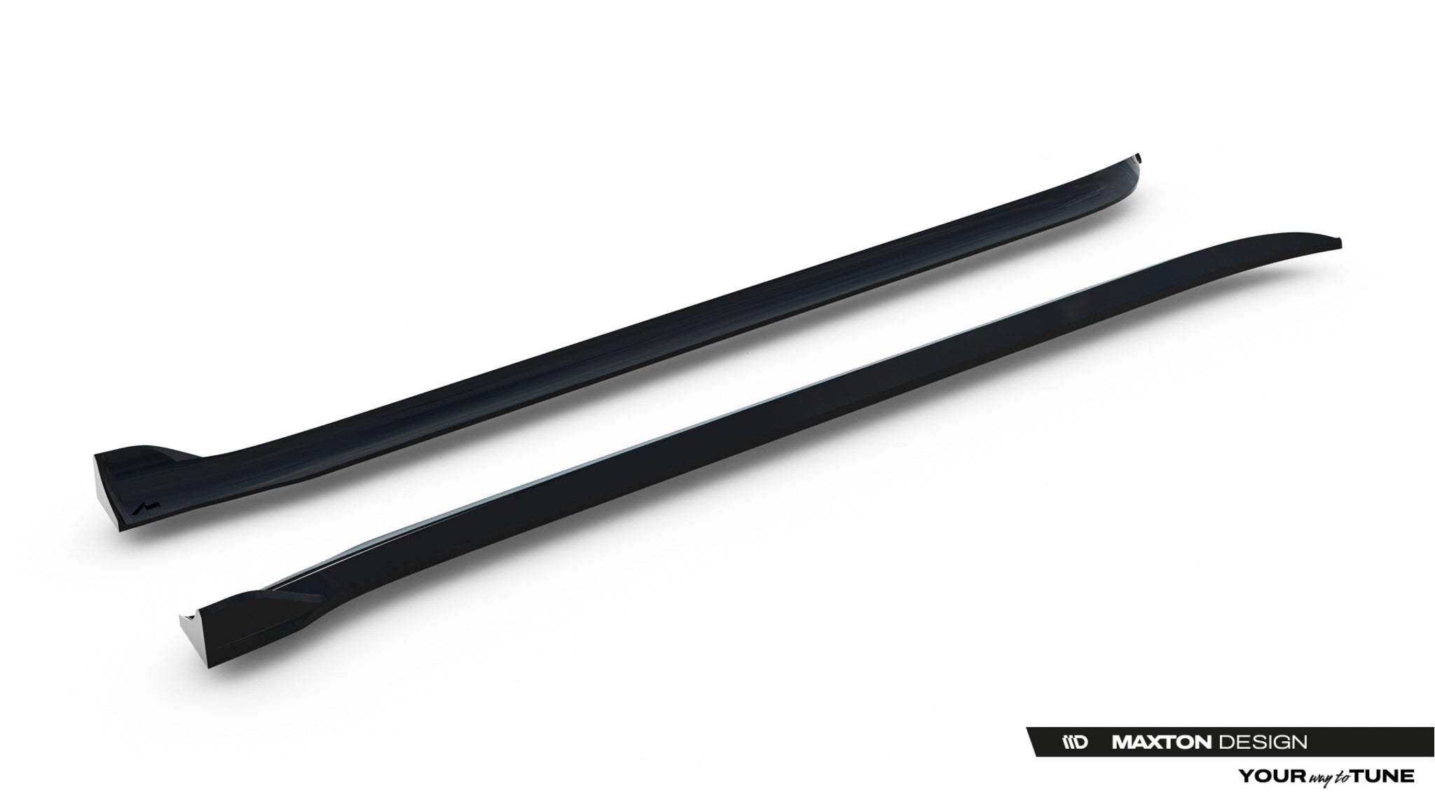Maxton Design Street+ Seitenschweller Leisten passend für Tesla Model Y Premium Mk1 Facelift schwarz Hochglanz