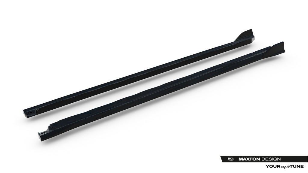 Maxton Design Street+ Seitenschweller Leisten passend für VW Golf Variant Mk8 Facelift schwarz Hochglanz
