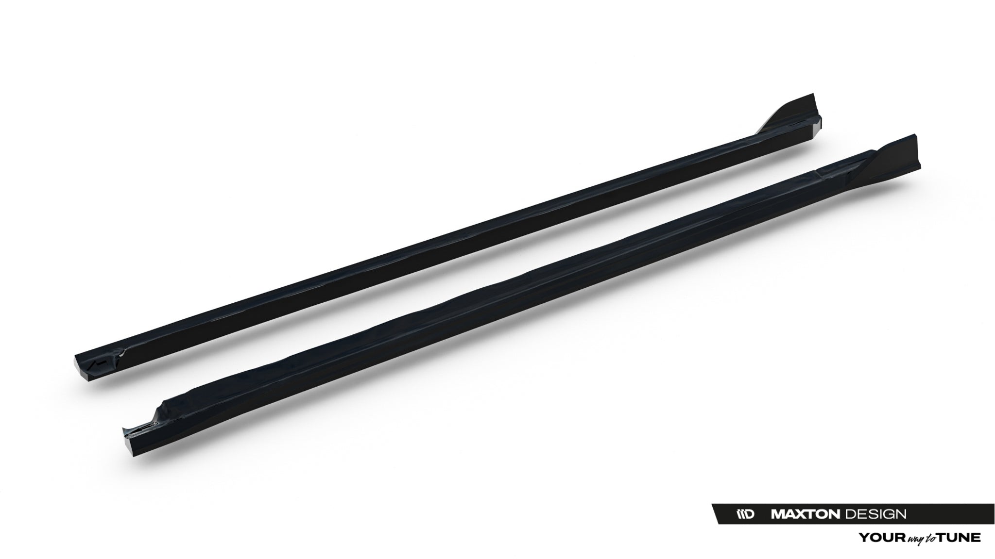Maxton Design Street+ Seitenschweller Leisten passend für VW Golf Variant Mk8 Facelift schwarz Hochglanz
