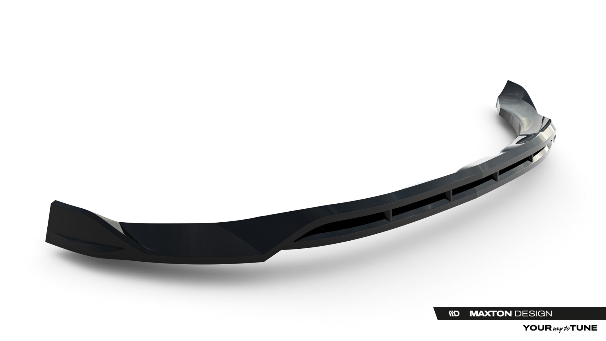 Maxton Design Street+ Spoilerlippe Front Ansatz passend für Mercedes-Benz GLC Coupe C254 schwarz Hochglanz