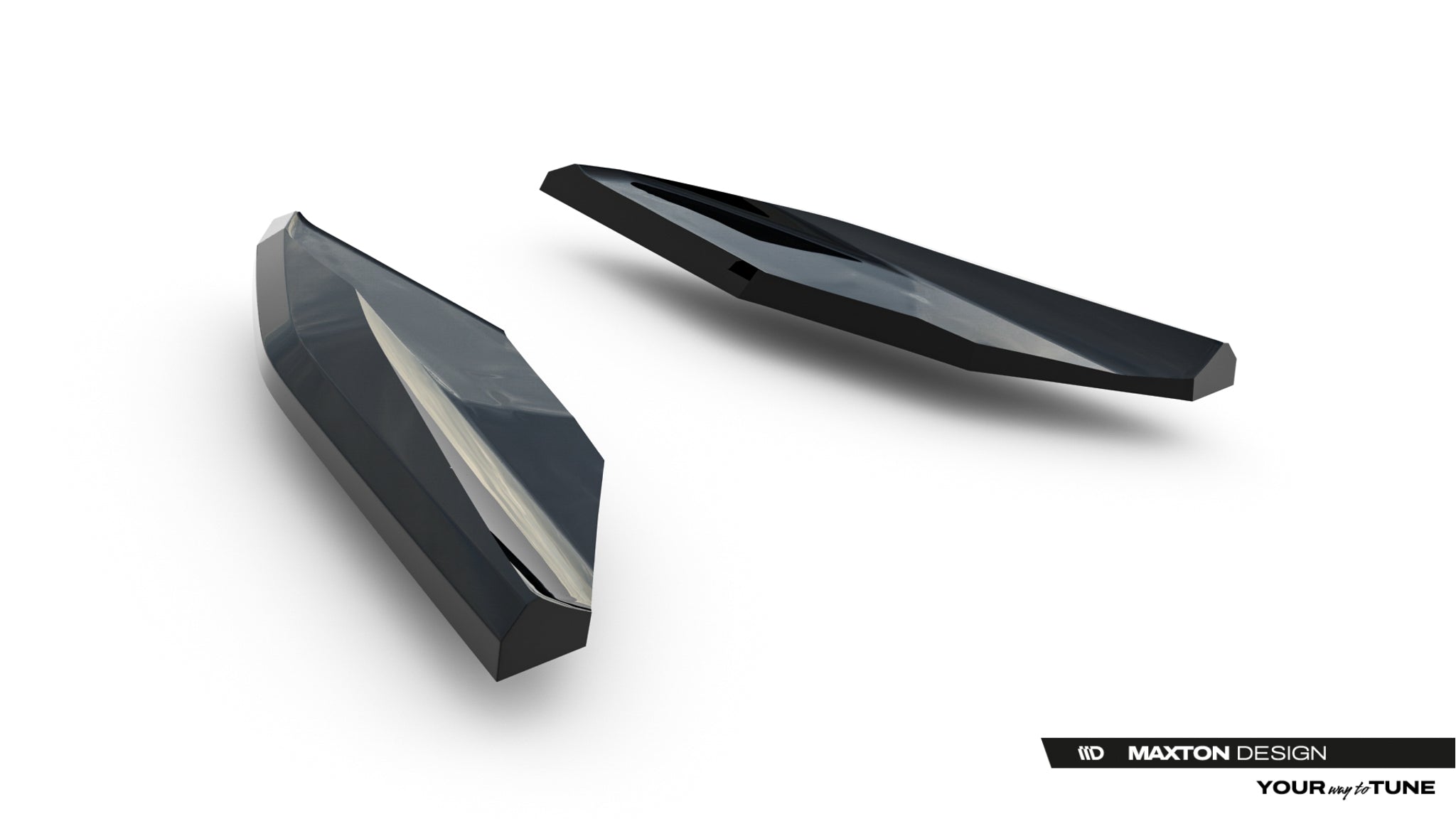 Maxton Design Heck Ansatz Flaps Diffusor passend für BMW X1 M35i U11 schwarz Hochglanz