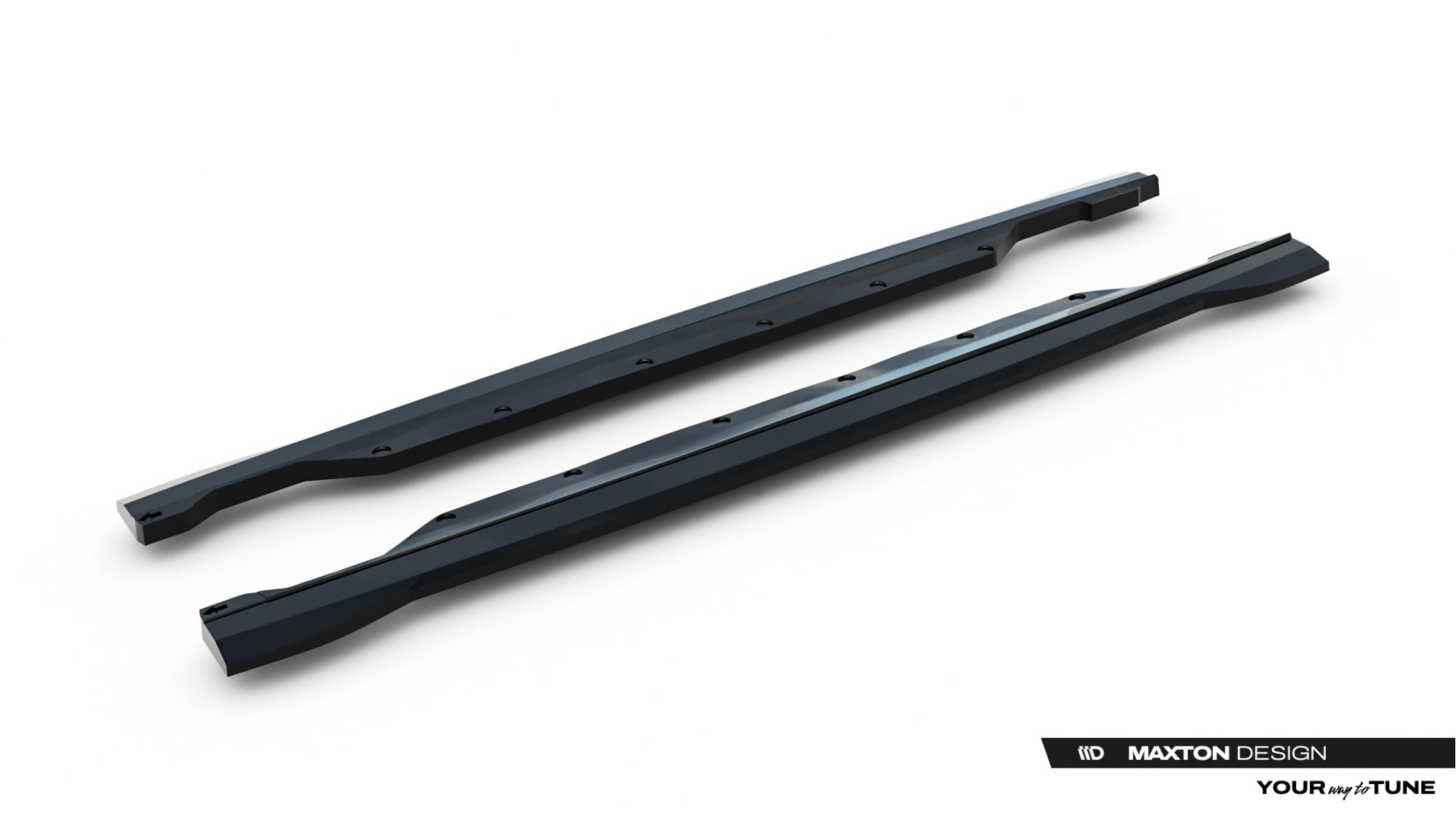 Maxton Design Street+ Seitenschweller Leisten passend für Land Rover Range Rover SVR Mk2 Facelift schwarz Hochglanz
