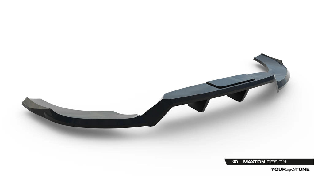 Maxton Design Street+ Mittlerer Diffusor Race Passend für Skoda Scala Mk1 Facelift Schwarz Hochglanz