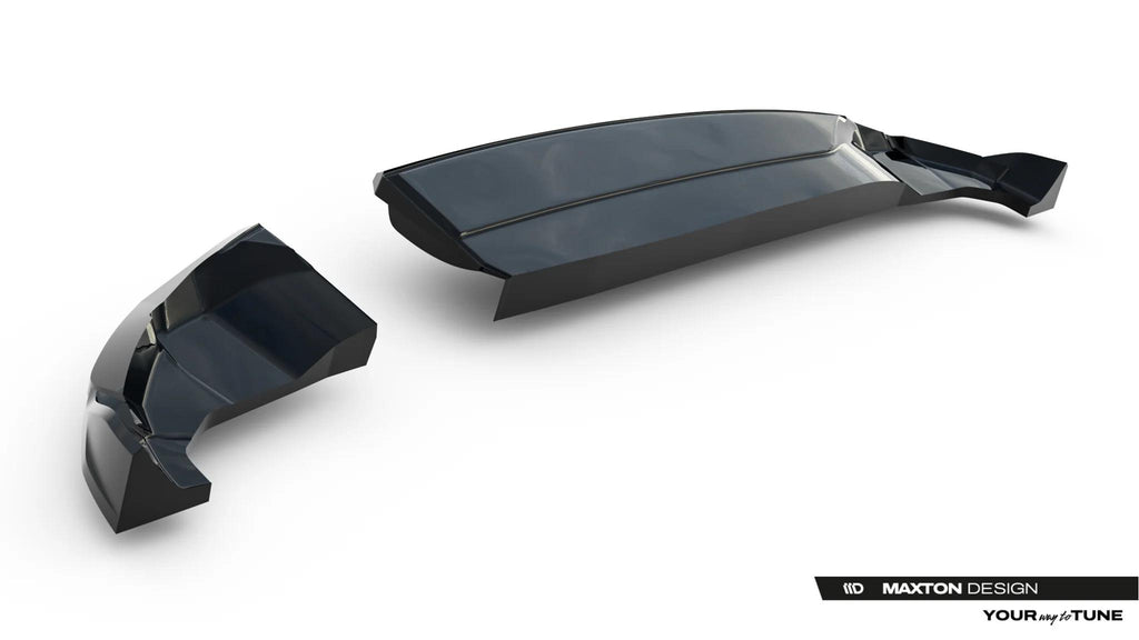 Maxton Design Street+ Mittlerer Diffusor Race Passend für Alfa Romeo Junior Mk1 Schwarz Hochglanz
