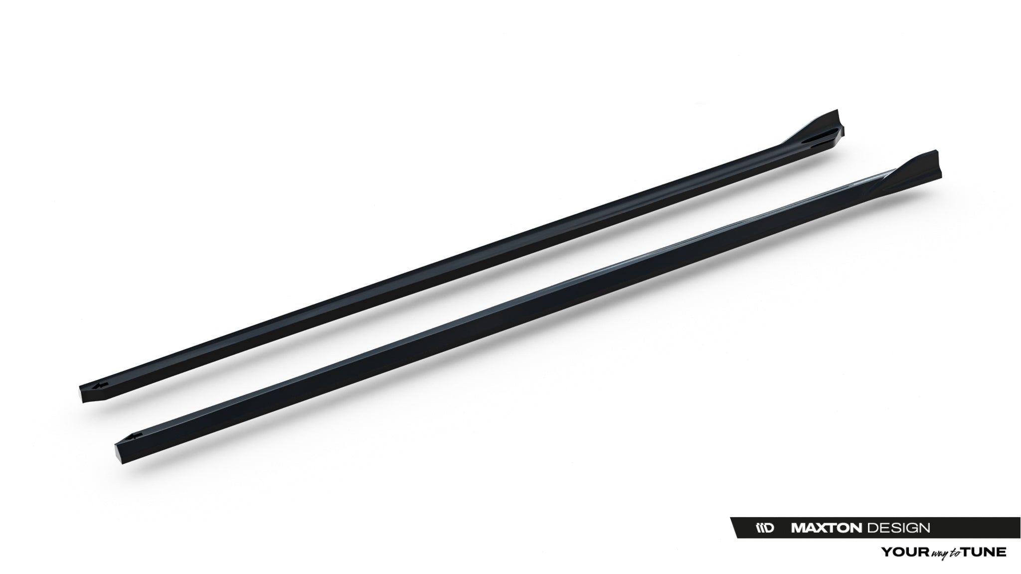 Maxton Design Street+ Seitenschweller Leisten passend für BMW 3er Sportline Limousine / Touring F30 / F31 schwarz Hochglanz