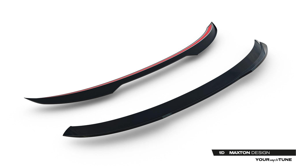 Maxton Design Spoiler CAP passend für Audi Q6 e-tron Standard / S-Line / SQ6 e-tron SUV Mk1 schwarz Hochglanz