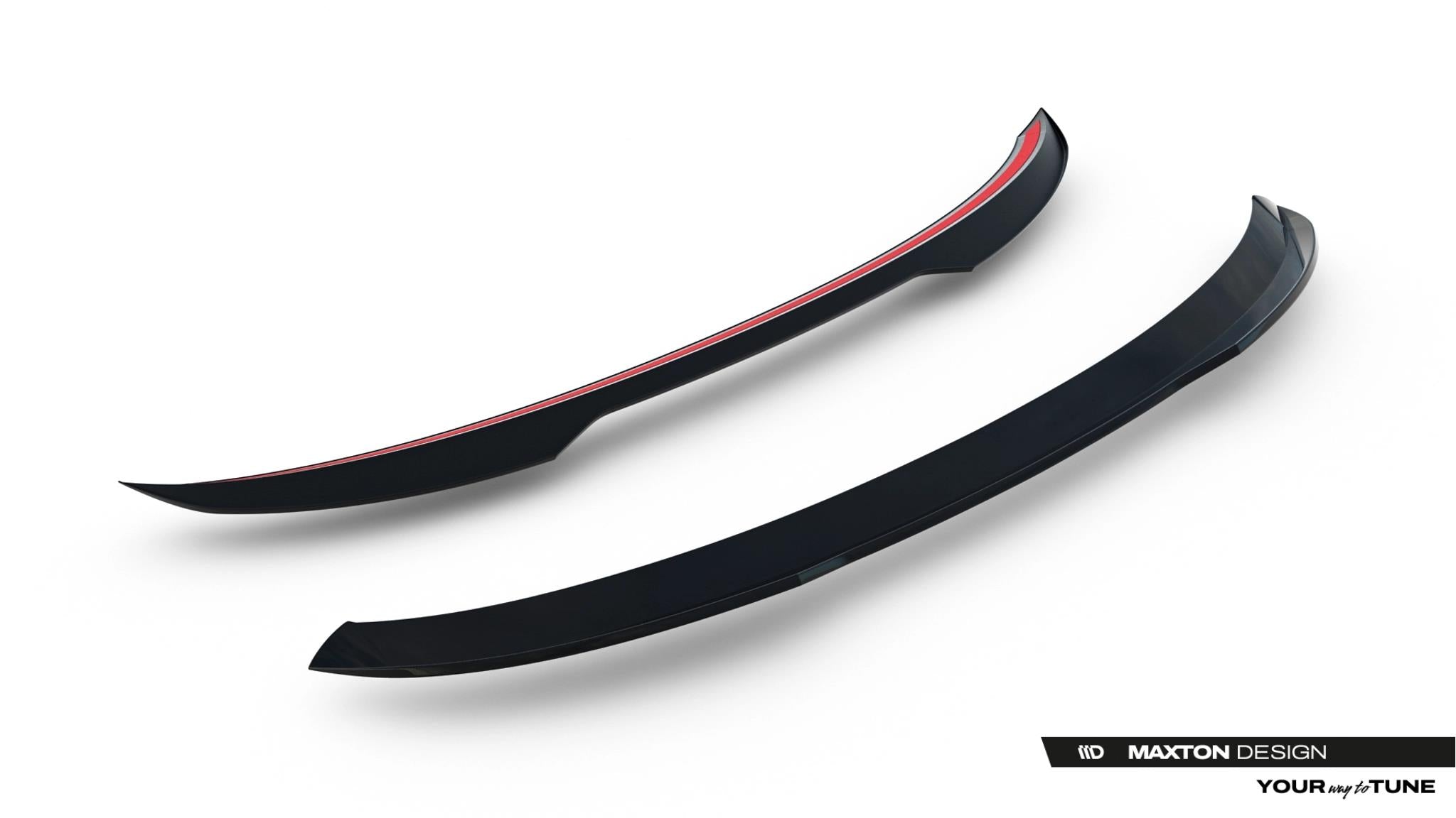 Maxton Design Spoiler CAP passend für Audi Q6 e-tron Standard / S-Line / SQ6 e-tron SUV Mk1 schwarz Hochglanz
