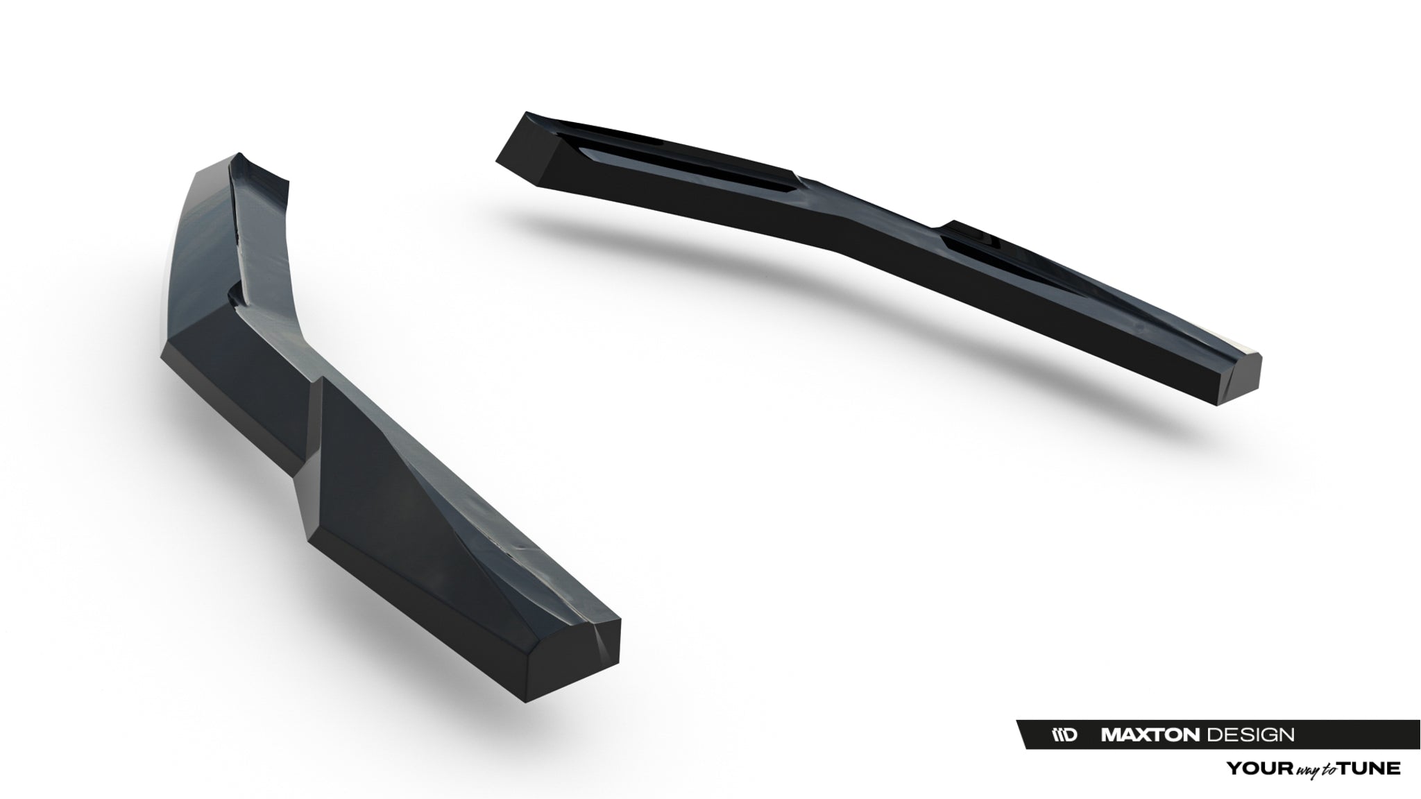 Maxton Design Heck Ansatz Flaps Diffusor passend für Lexus IS 500 Mk3 Facelift 2 (XE30) schwarz Hochglanz
