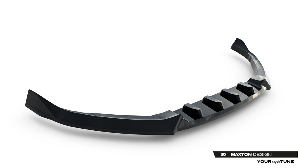 Maxton Design Street+ Spoilerlippe Front Ansatz passend für Opel Corsa F Facelift (Mk6 Facelift) schwarz Hochglanz